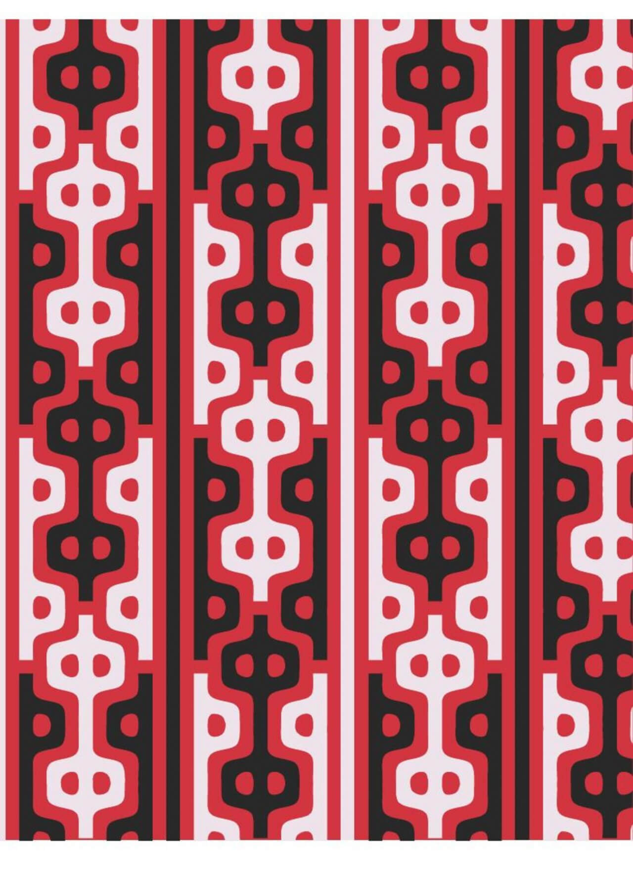 1280x1766 Free Vector Asian Style Red, White, And Black Pattern