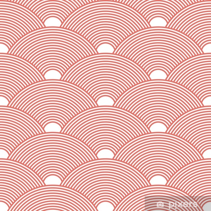 700x700 Seamless Red Dense Asian Pattern Vector Sticker