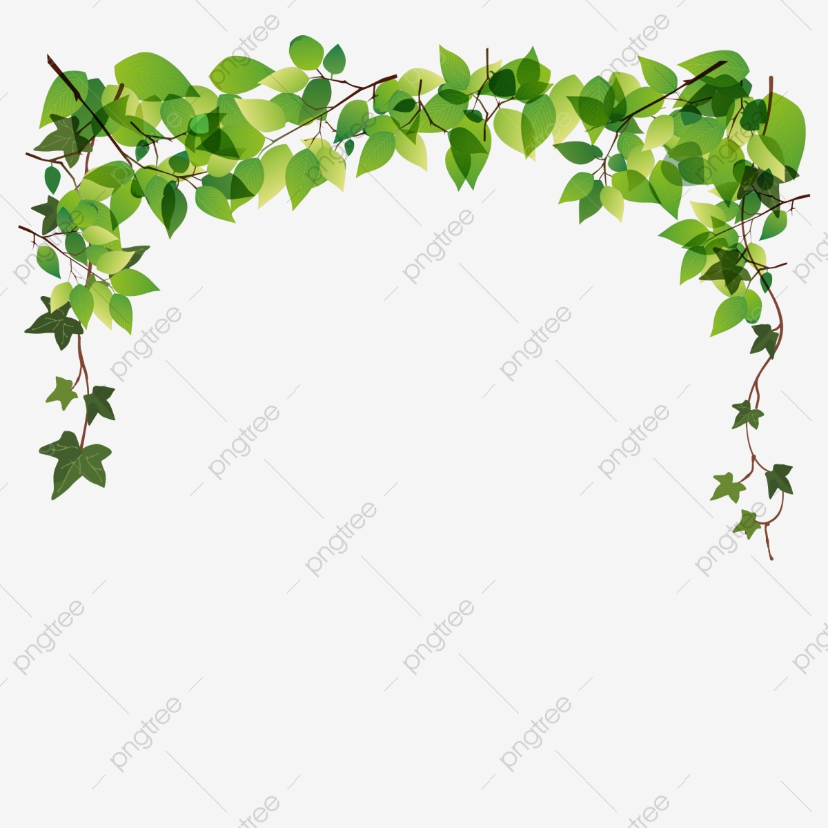 1200x1200 Green Leaves Vector Free Text Input Box To Pull The Material
