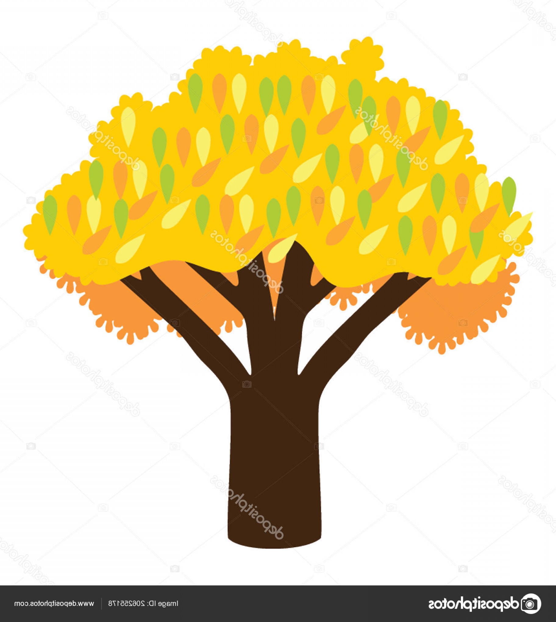 1824x2040 Stock Illustration Beautiful Seasonal Tree Having Yellow Wallkeeper