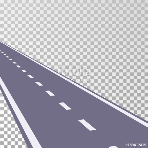 500x500 Curved Road Asphalt With White Markings On A Transparent