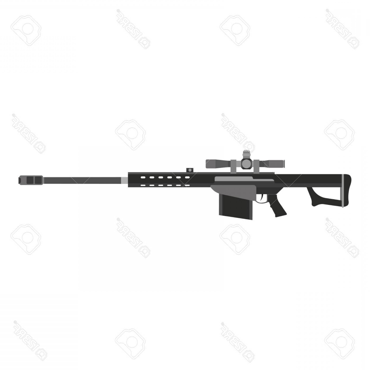 1560x1560 Photostock Vector Rifle Gun Vector Assault Military Tactical