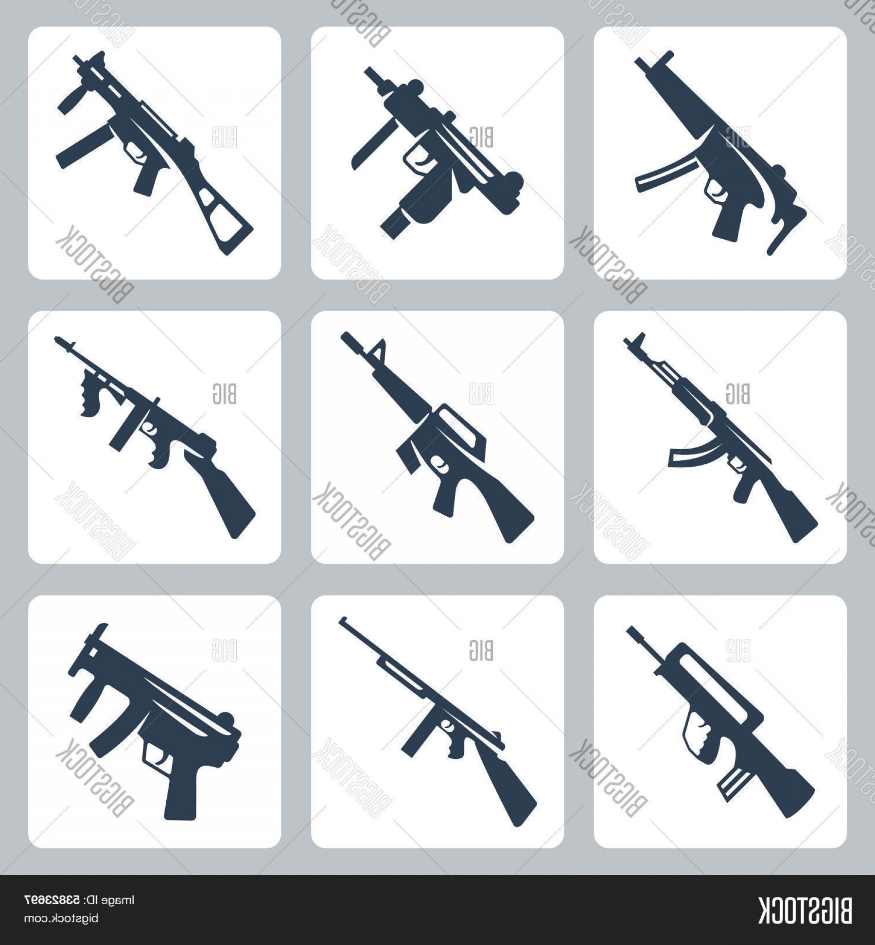 1800x1944 Stock Vector Vector Machine Guns And Assault Rifles Icons Set