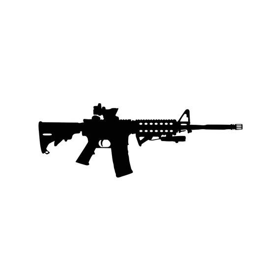 570x570 Vector Gun Gun Ammo Assault Rifle Graphics Dxf Png Cdr
