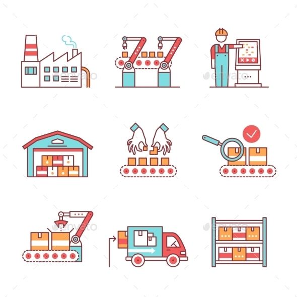 Assembly Line Vector At Vectorified.com | Collection Of Assembly Line ...