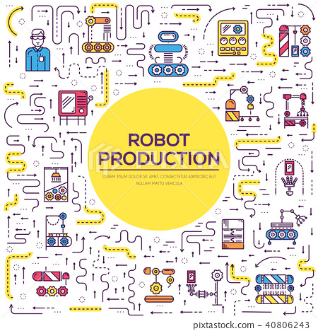 People Working On Robots Assembly Line Vector 450x468 People Working On Robots Assembly Line Vector