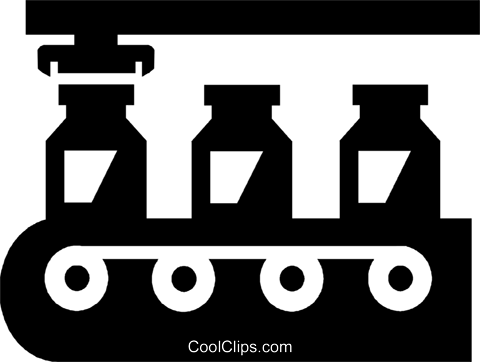 480x362 Assembly Line Royalty Free Vector Clip Art Illustration