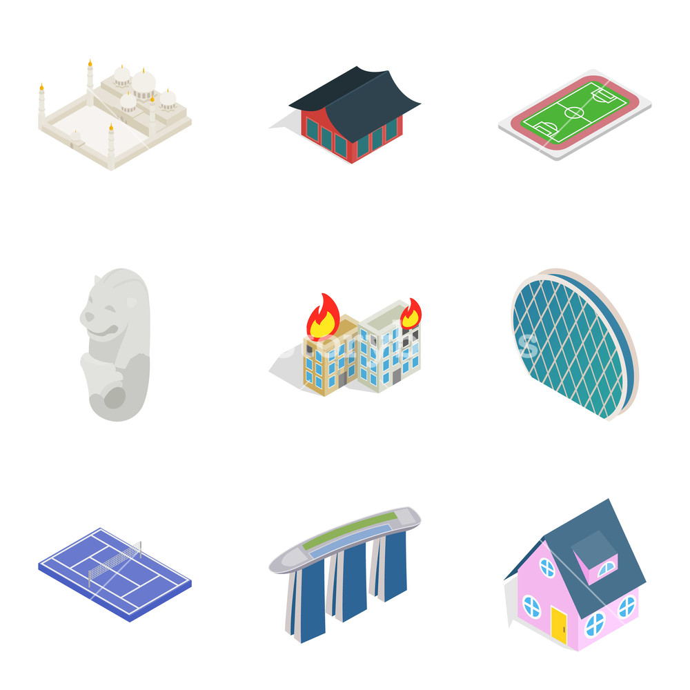 1000x1000 Assembly Icons Set Isometric Set Of Assembly Vector Icons