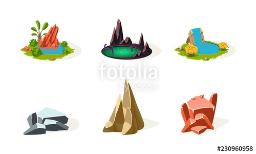 500x300 Rock Stones, Lake, Pond, Waterfall, Elements Of Natural Landscape