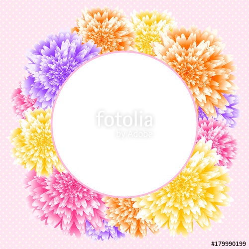 500x500 Vector Chrysanthemum Floral Background Aster Flower Vector