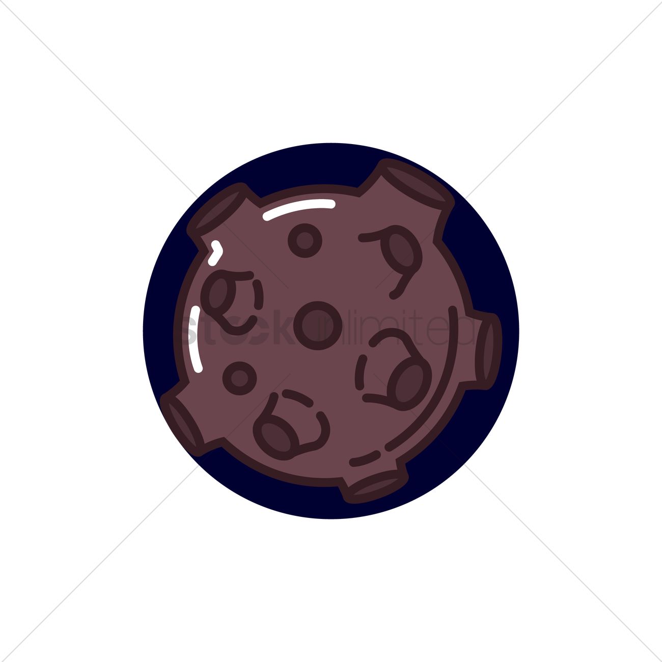 1300x1300 Asteroid Vector Image