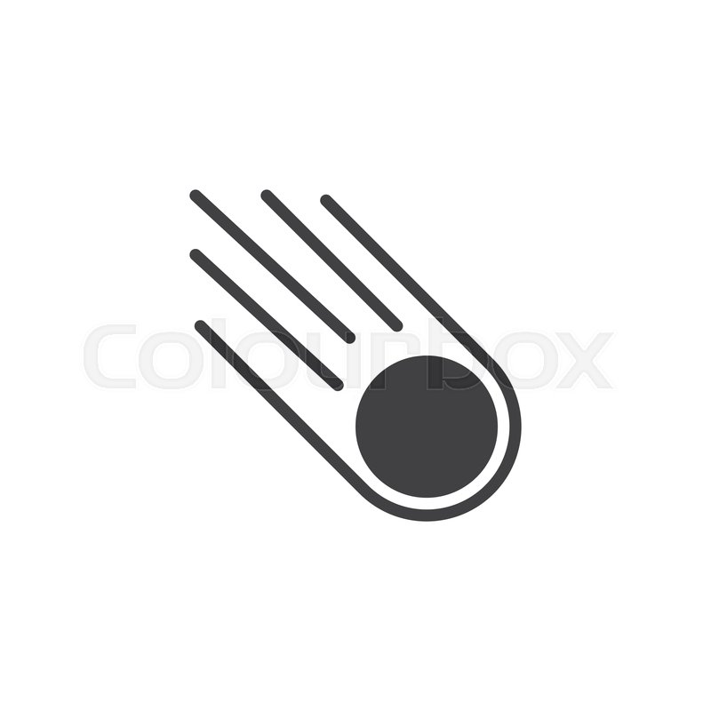 800x800 Falling Asteroid Vector Icon Filled Stock Vector Colourbox