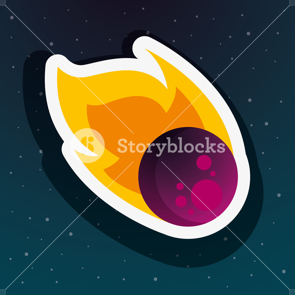 1000x1000 Space Asteroid Fall Stars Cosmic Degrade Background Vector
