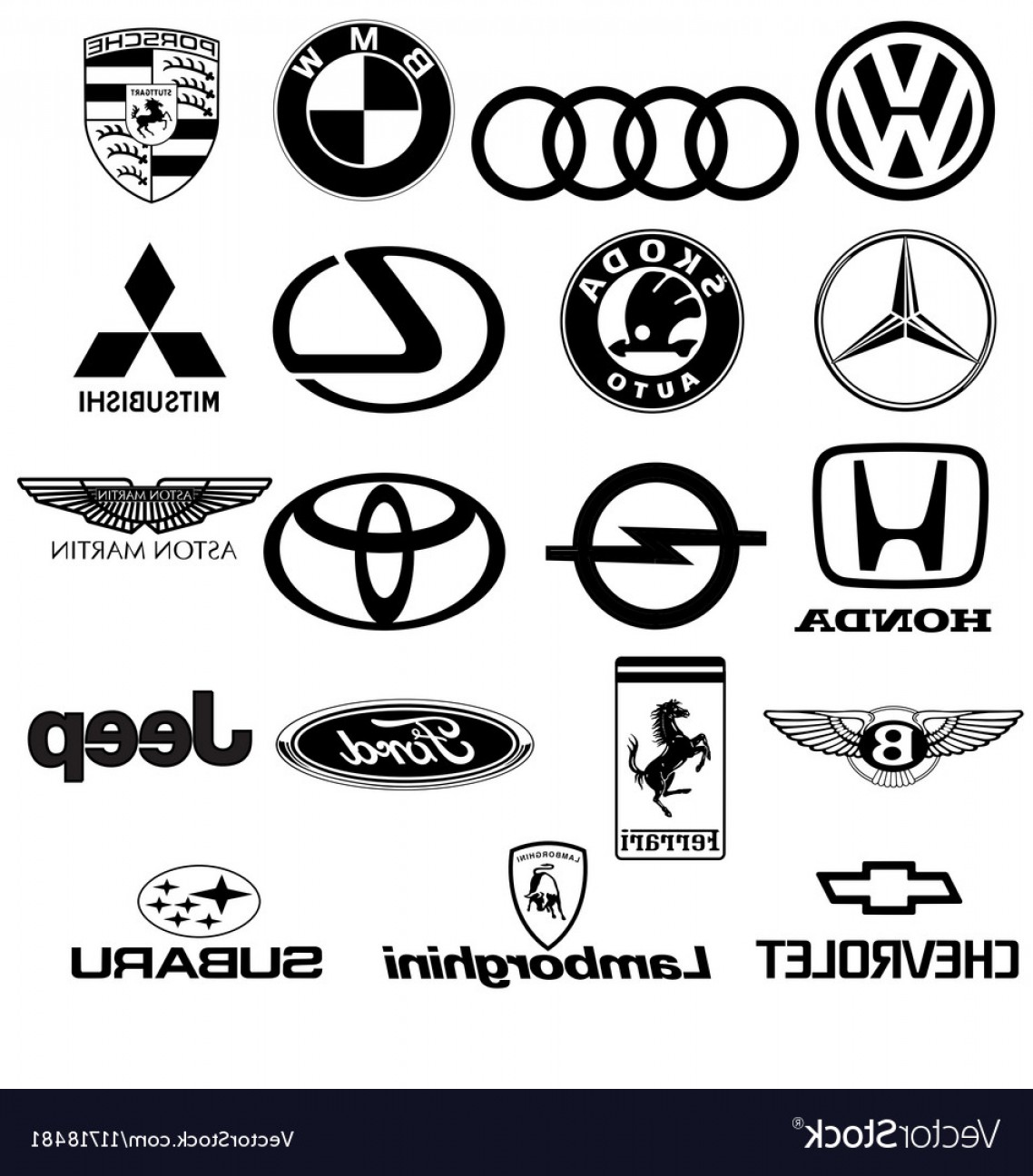 1138x1296 Black White Car Logos Vector Catchsplace
