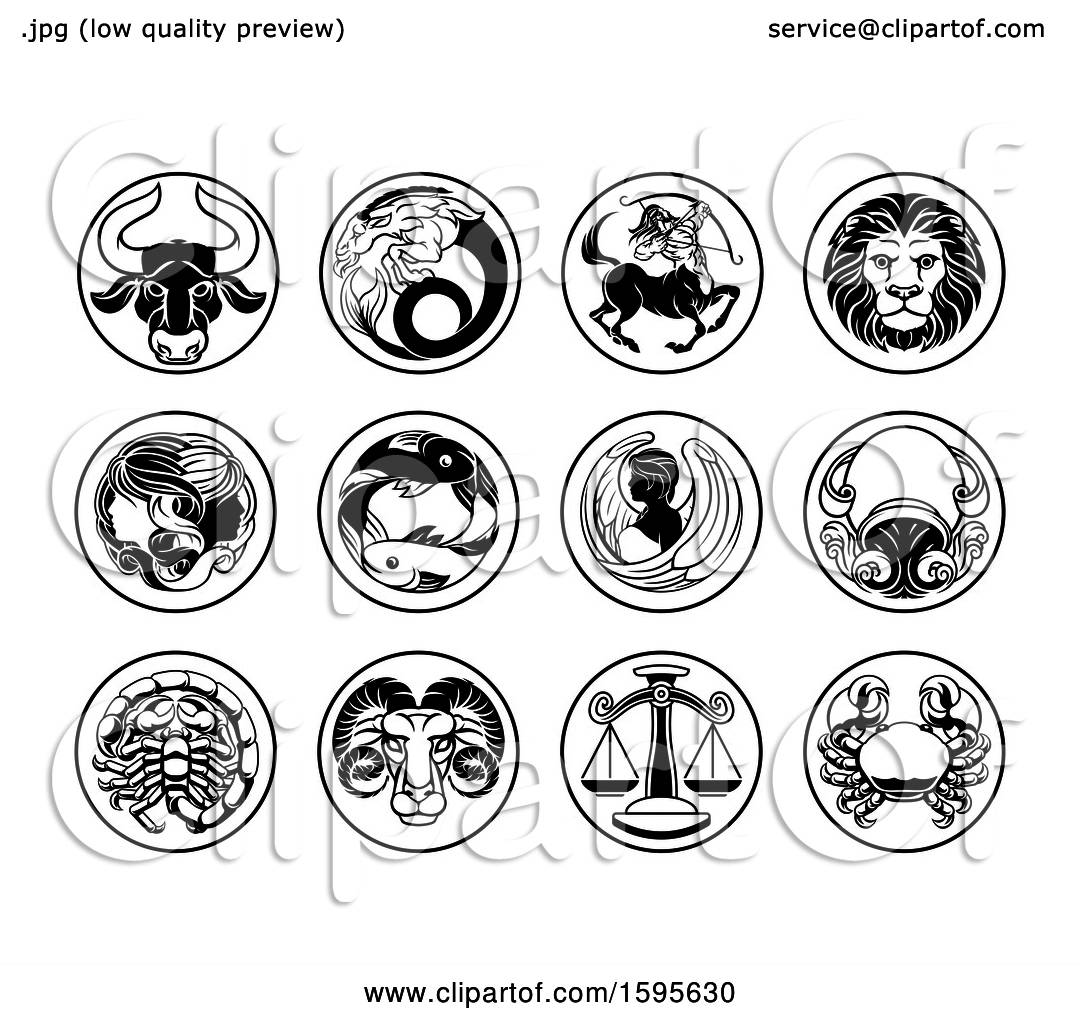 1080x1024 Clipart Of Round Black And White Zodiac Astrology Horoscope Star