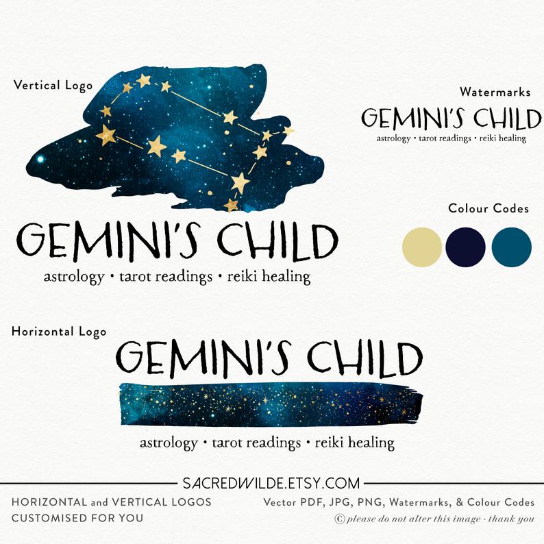 794x794 Astrology Branding Kit Astrology Logo Tarot Logo Etsy