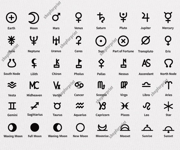 600x500 Astrology Vector Pack Formats
