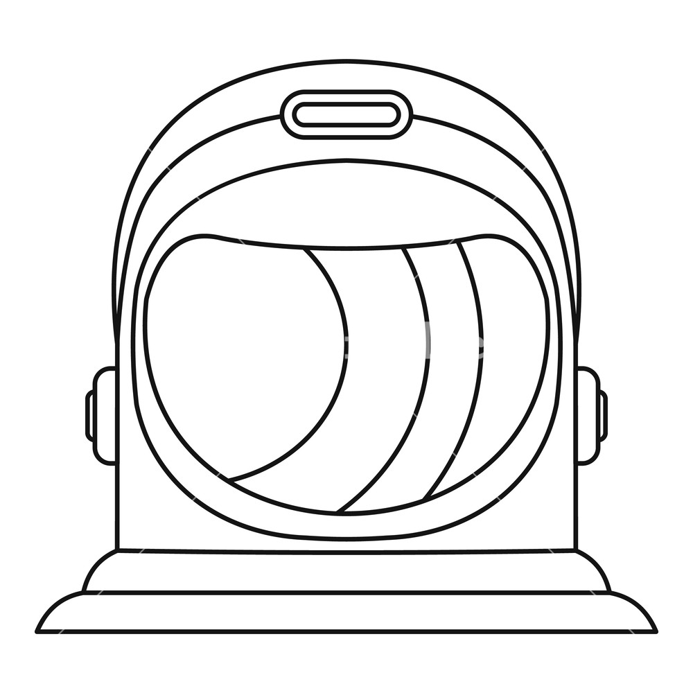 1000x1000 Astronaut Helmet Icon Outline Illustration Of Astronaut Helmet