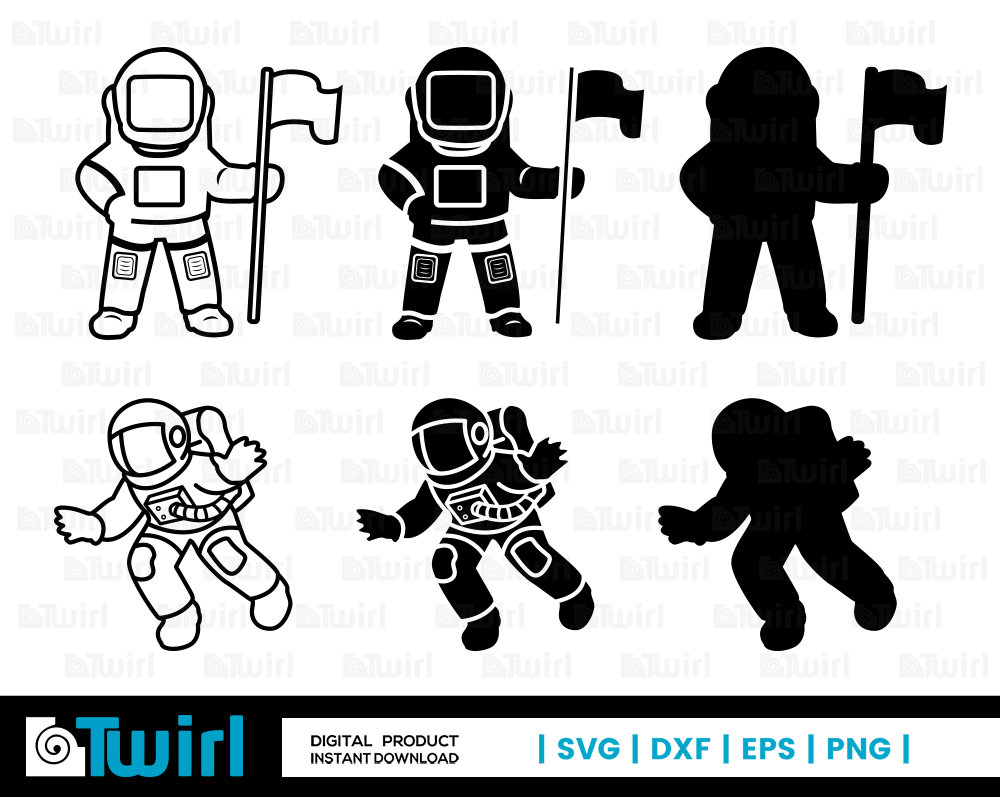 1000x797 Astronaut Space Suit Nasa Silhouette Astronaut Etsy