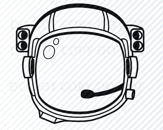 570x456 Astronaut Helmet Vector Images Silhouette Etsy