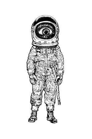 300x450 Amazement Astronaut Vector Illustration Art Print