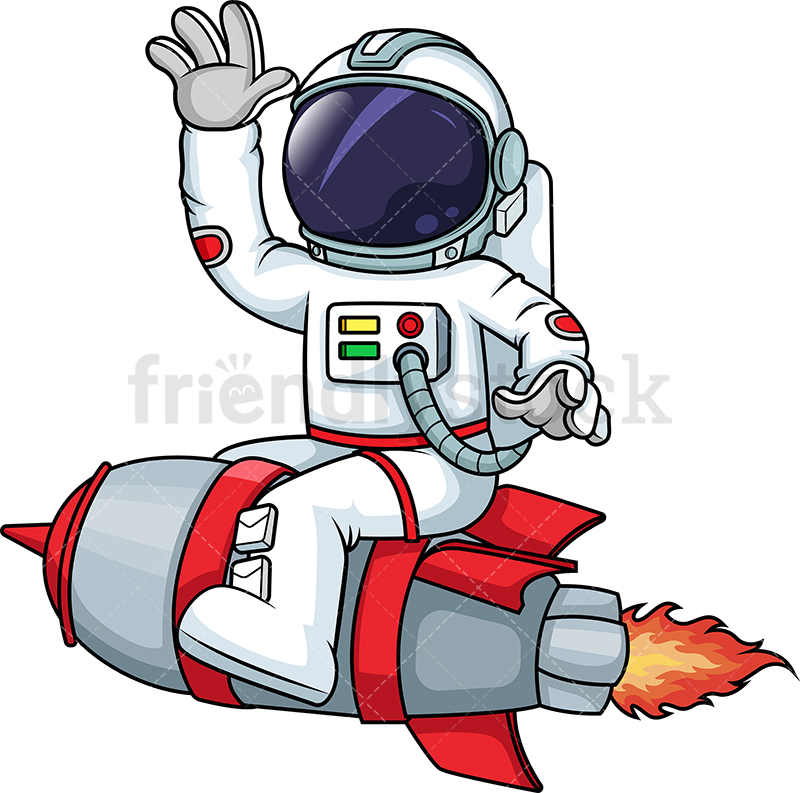 800x793 Astronaut On Rocketship Cartoon Clipart Vector