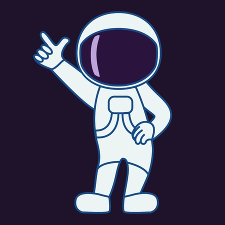450x450 Dancing Astronaut Vector Illustration Royalty Free Vector Graphics