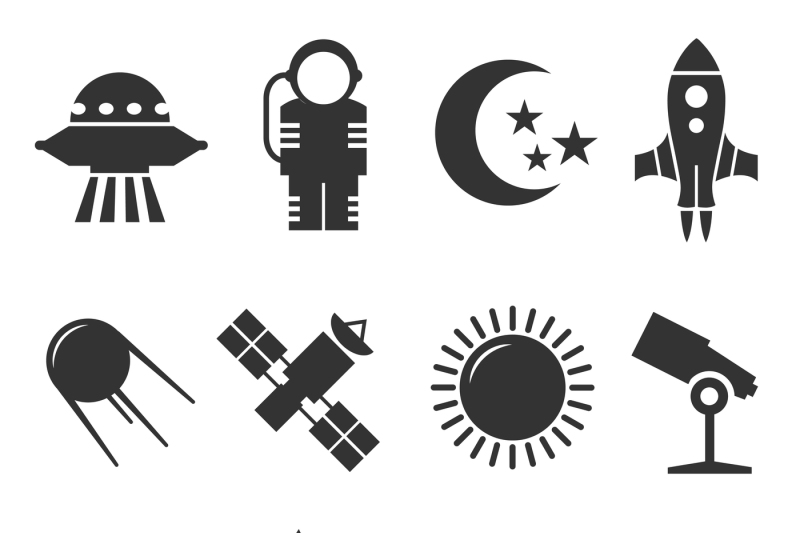 Space And Astronomy Vector Icons 800x533 Space And Astronomy Vector Icons