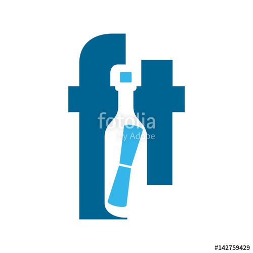 Bottle Message Logo Vector Letter F And T Logo Stock Image 500x500 Bottle Message Logo Vector Letter F And T Logo Stock Image
