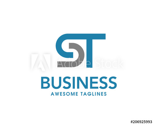 500x406 Letter St Logo Design Vector Illustration Template, Letter S And T