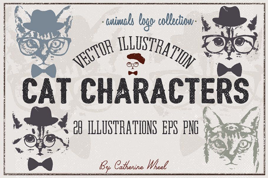 910x606 Vector Cat Characters