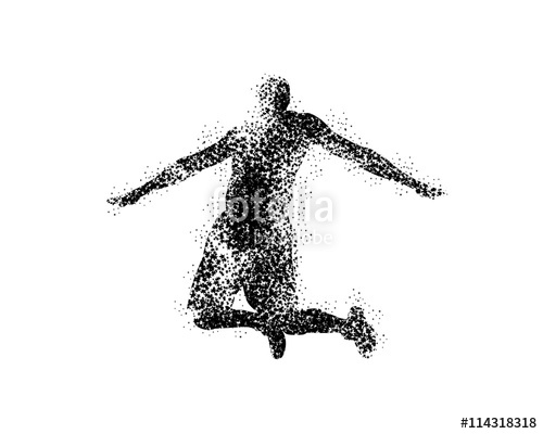 500x400 Running And Jumping Athlete Silhouette Stock Image And Royalty