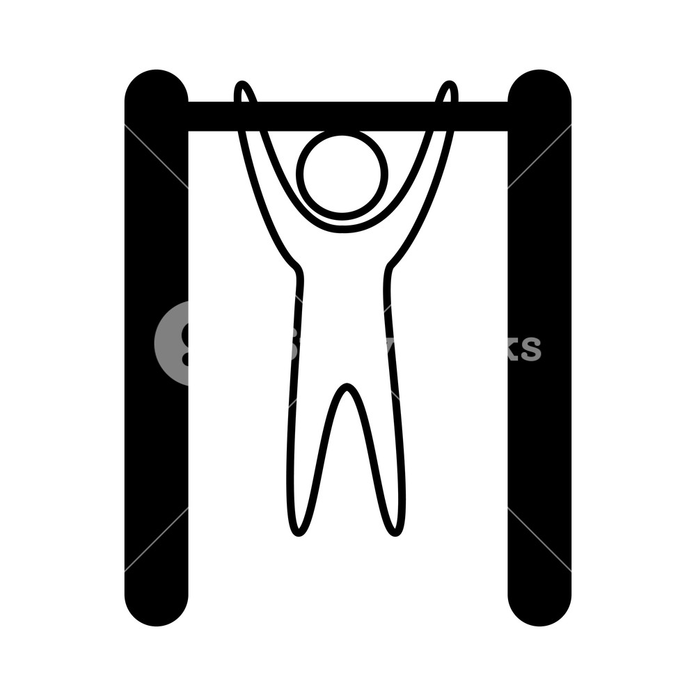 1000x1000 Cross Fit Athlete Silhouette Icon Vector Illustration Design