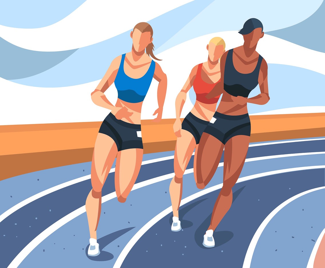 Female Running Athlete Vector Art Graphics 1136x936 Female Running Athlete Vector Art Graphics