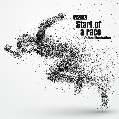 Particle Composition Athlete Vector Illustration Free Download 500x500 Particle Composition Athlete Vector Illustration Free Download