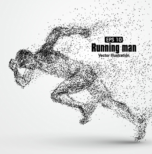 Particle Composition Athlete Vector Illustration Free Download 500x508 Particle Composition Athlete Vector Illustration Free Download