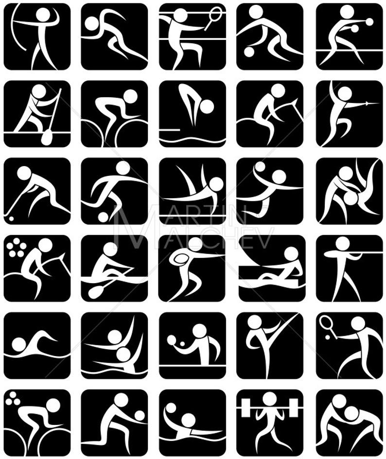 Summer Sports Symbols Vector Cartoon Illustration Olympic Etsy 794x945 Summer Sports Symbols Vector Cartoon Illustration Olympic Etsy