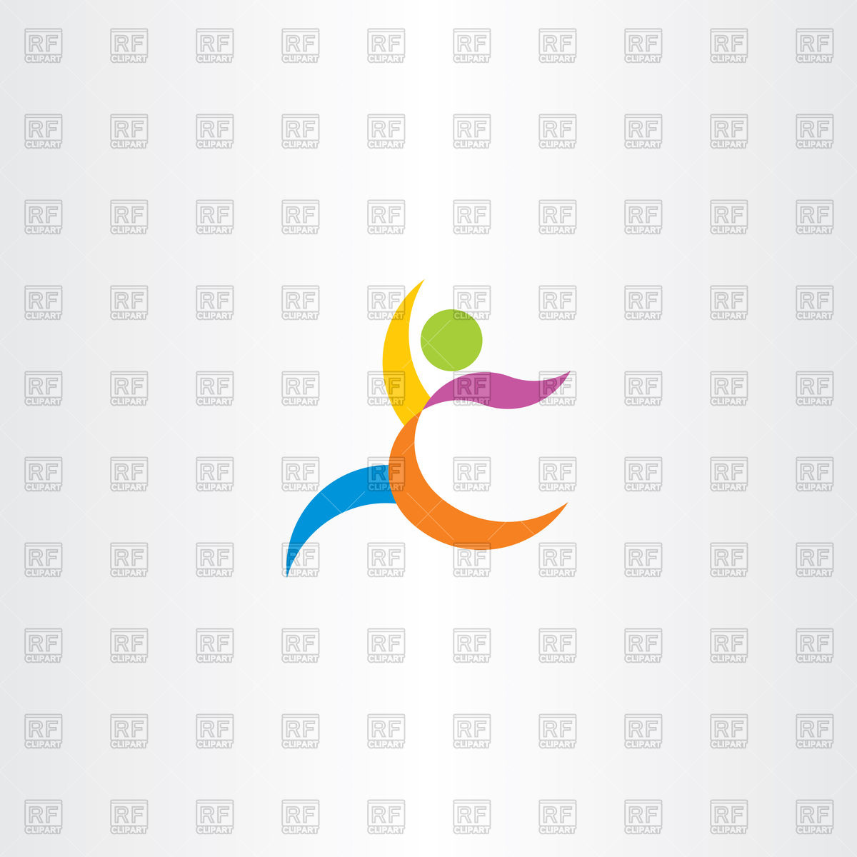 Colorful Logo Of Athletic Man Running Vector Image Of Icons 1200x1200 Colorful Logo Of Athletic Man Running Vector Image Of Icons