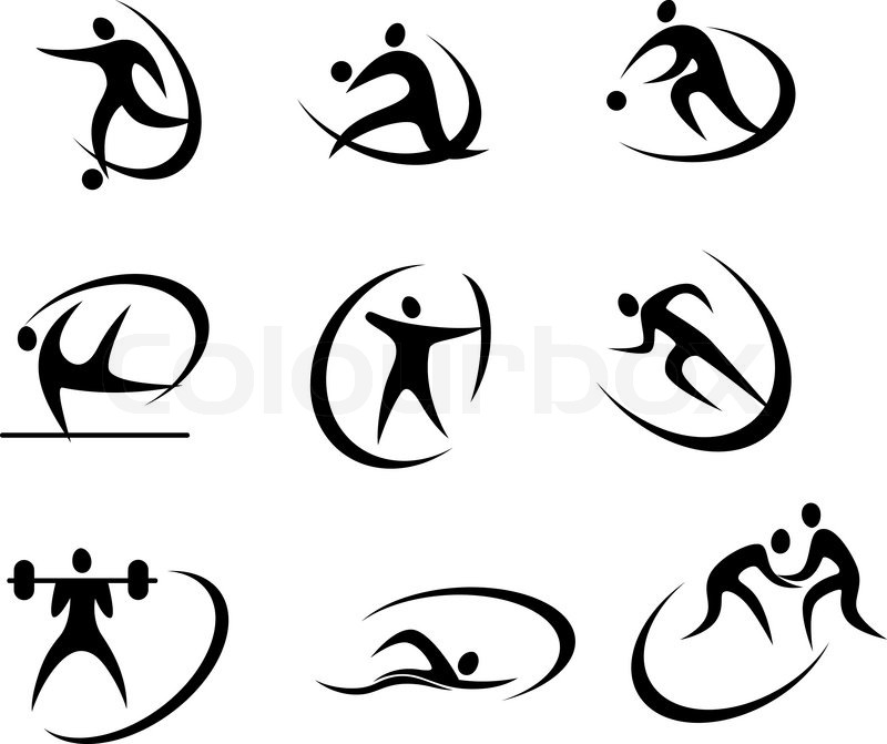 Different Kinds Of Sports Symbols For Stock Vector Colourbox 800x671 Different Kinds Of Sports Symbols For Stock Vector Colourbox