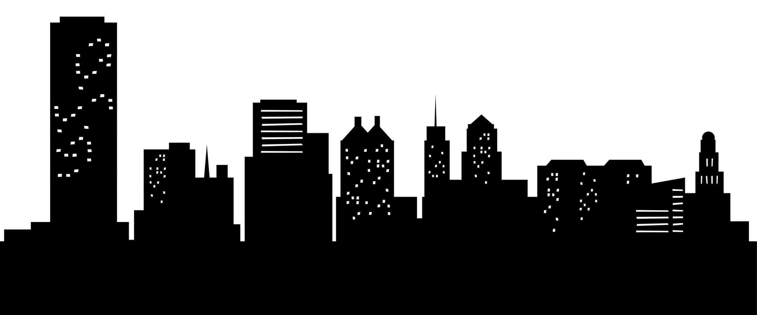 2507x1044 Atlanta Skyline Silhouette