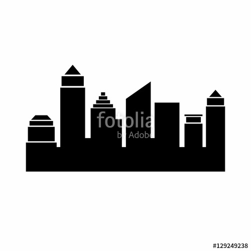 500x500 Atlanta, Georgia Skyline Detailed Vector Silhouette Stock Image