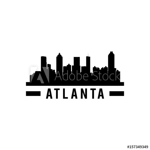 500x500 Silhouette Of City Skyline Landscape Of Atlanta Georgia City