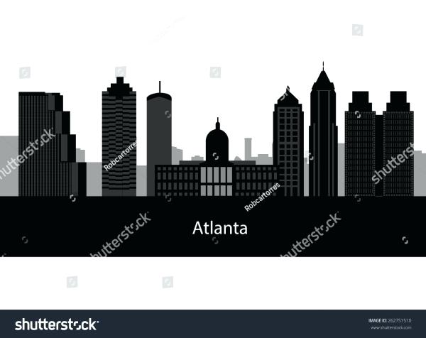 600x476 Atlanta Skyline Silhouette