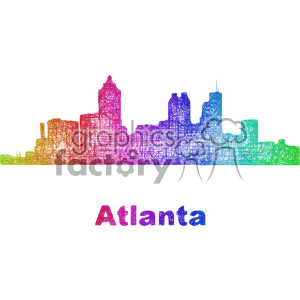 300x300 City Skyline Vector Clipart Usa Atlanta Royalty Free Gif