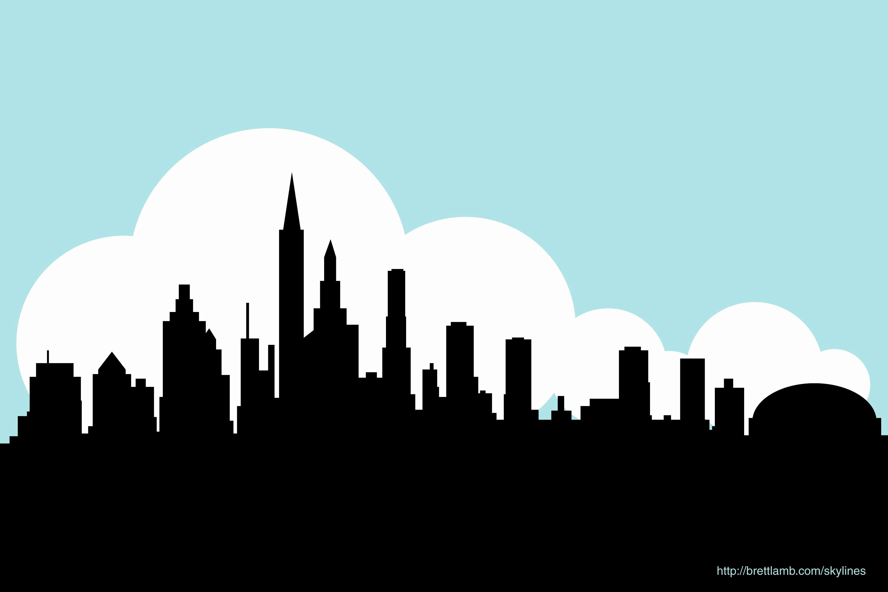 Atlanta Skyline Silhouette Vector