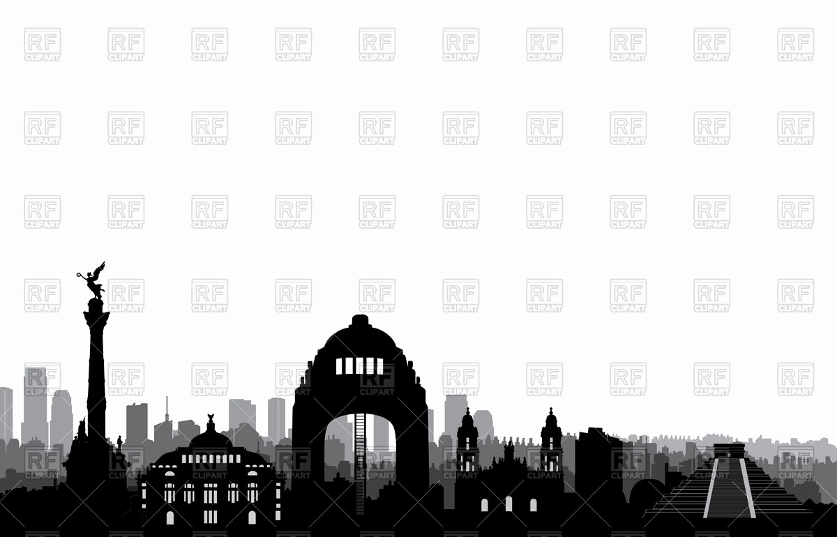 1200x770 Atlanta Skyline Vector Luxury Mexico Vector Illustrations