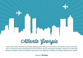 285x200 Atlanta Skyline Free Vector Graphic Art Free Download