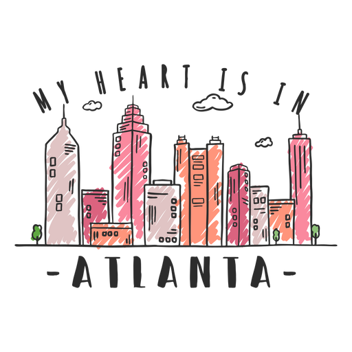 512x512 Atlanta Skyline Sticker