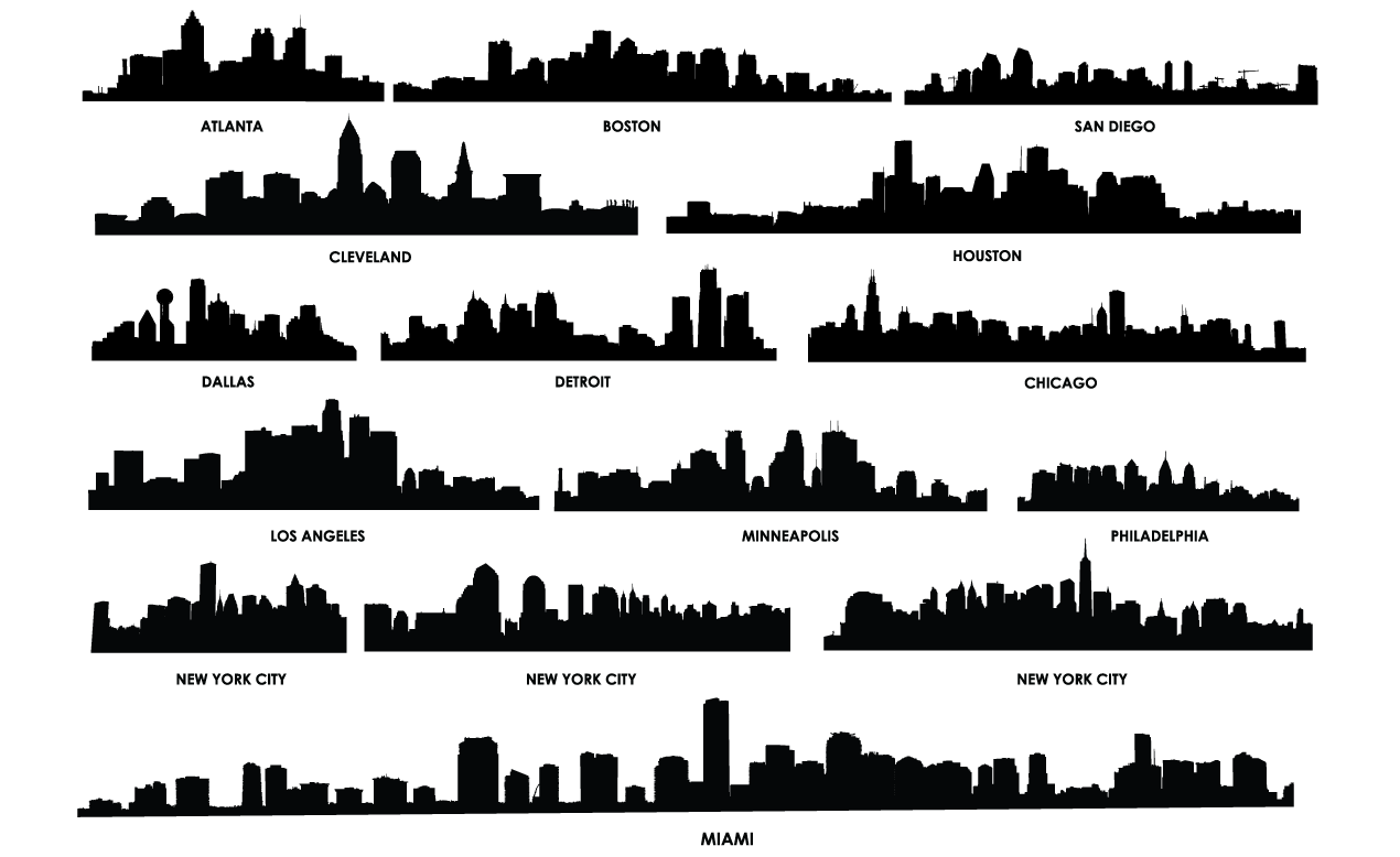 1270x778 City Skyline Vector Pack For Adobe Illustrator Chicago!