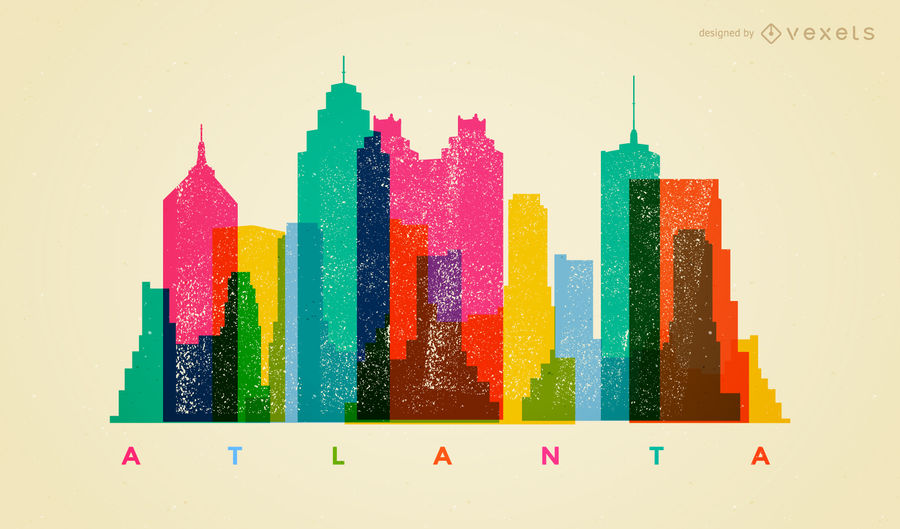 900x529 Colorful Atlanta Skyline